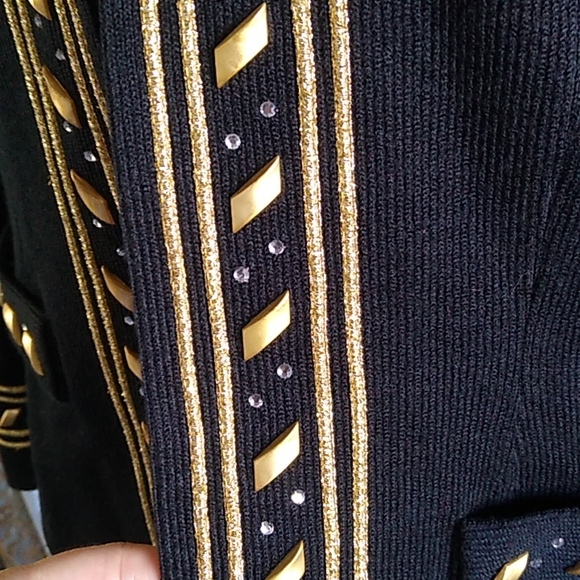 Black and Gold  women's blazer - Picture 5 of 12